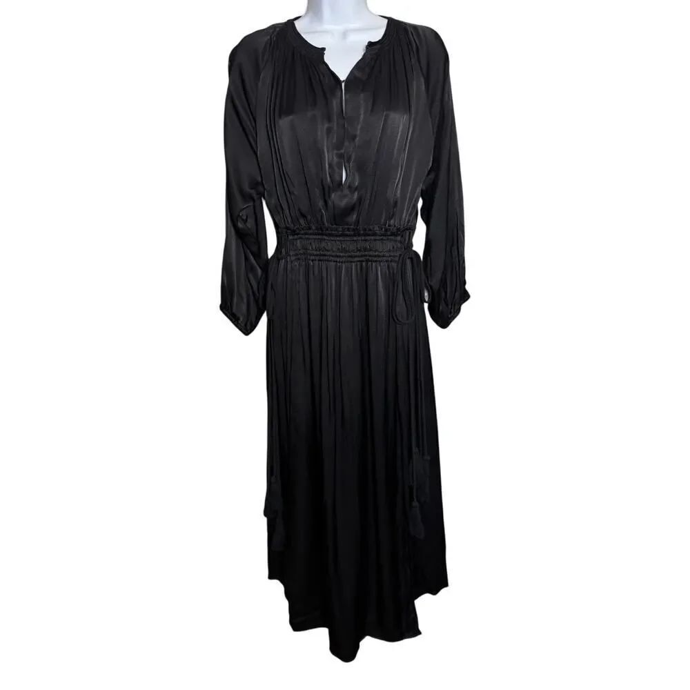 Apiece Apart Black Satin Midi Maxi Dress Women’s Sz. 4